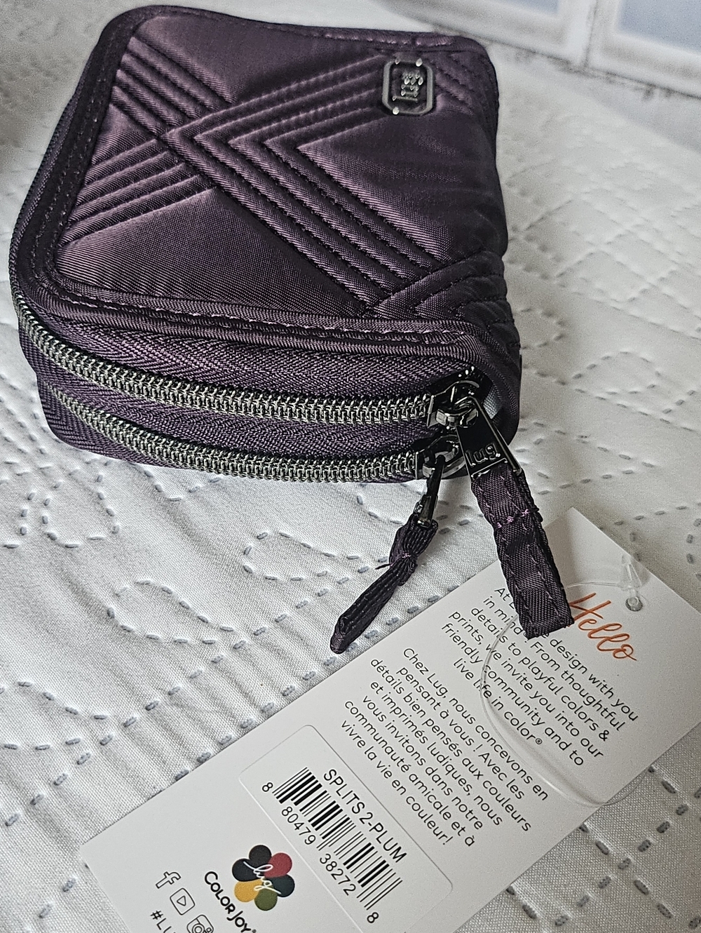 NWT Lug Splits Wallet In Plum
